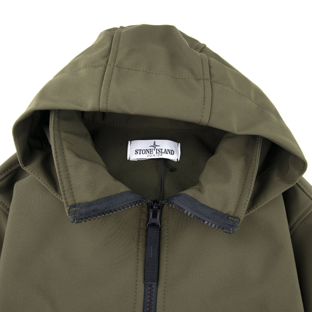 Stone Island Junior Q0230 Soft Shell-R Jacket Khaki V0054