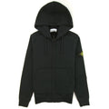Stone Island 60220 Zip Up Hoodie Black V0029