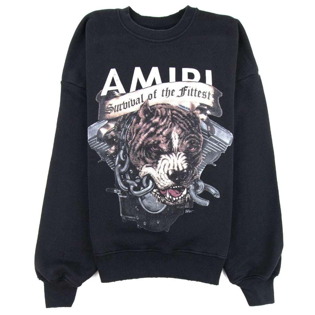 Amiri Pitbull Crew Neck Sweatshirt Black