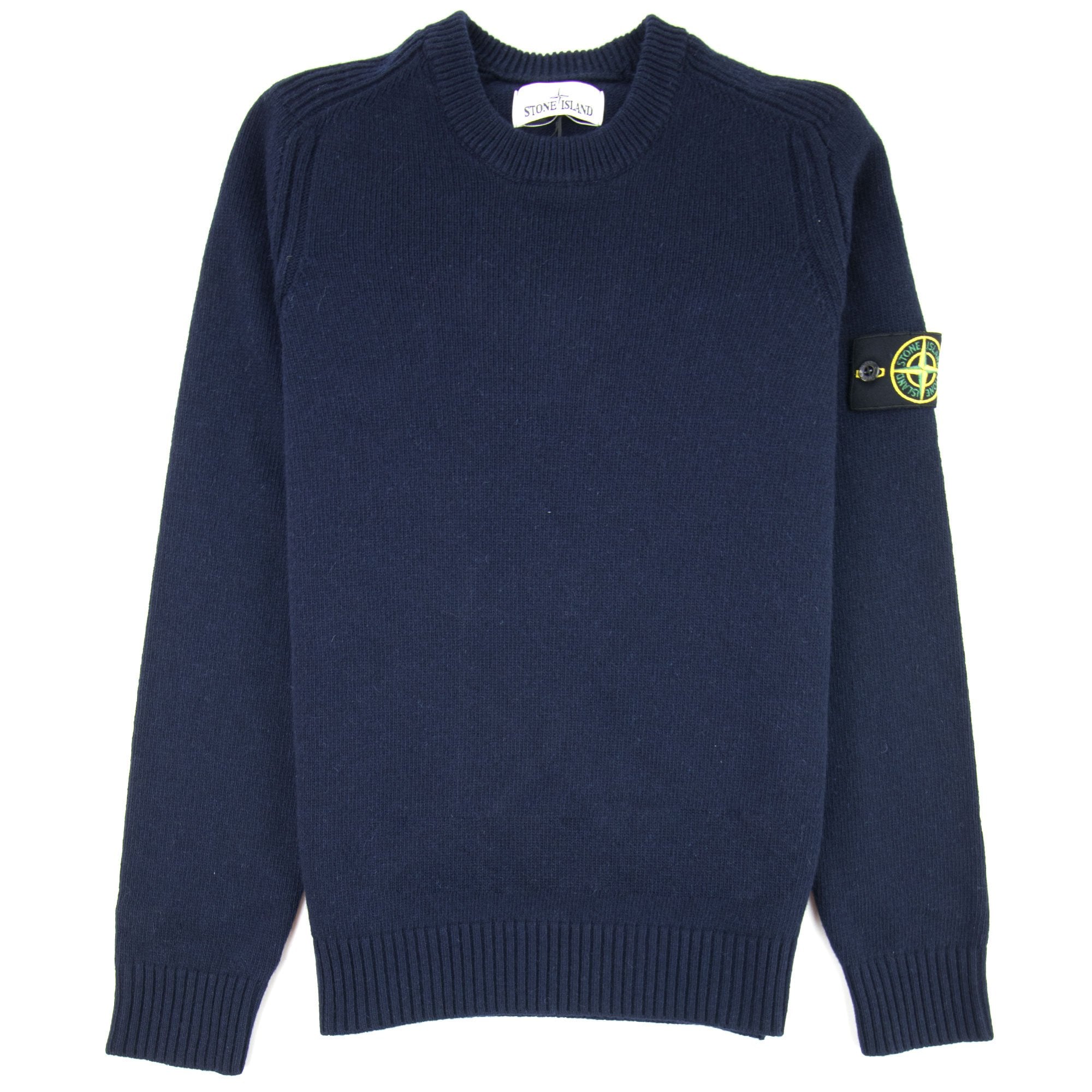 Stone Island 552A3 Knitted Wool Sweater Navy V0020