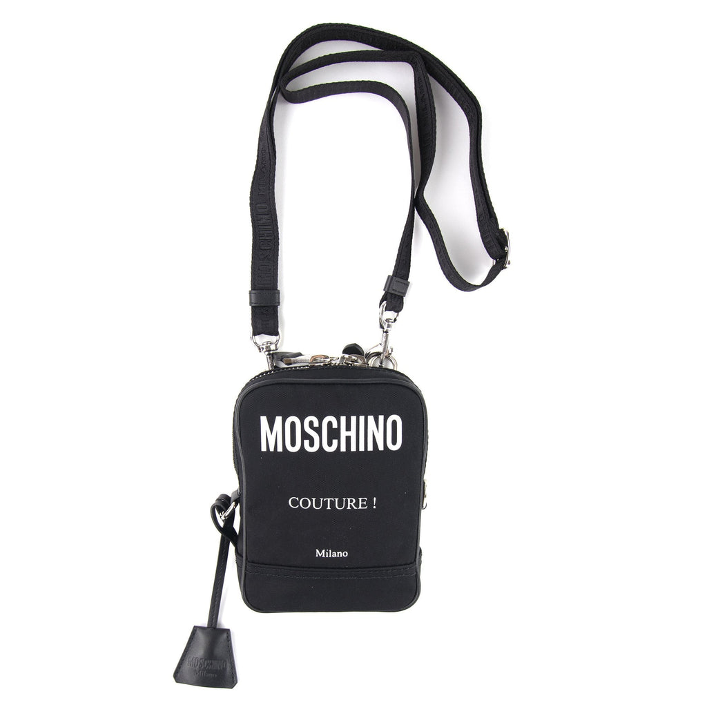 Moschino Couture Cordura Nylon Shoulder Bag Black