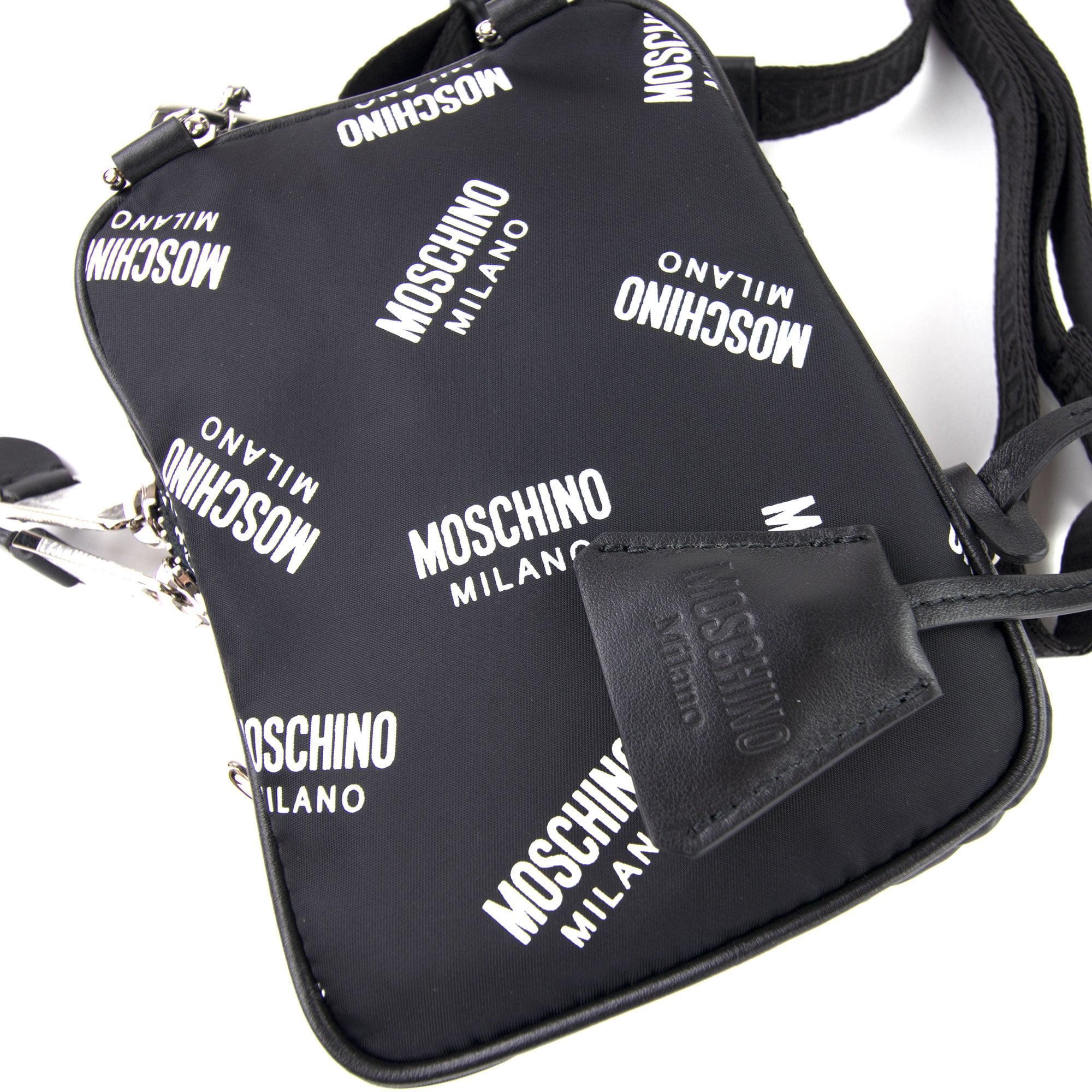 Moschino Couture All Over Print Shoulder Bag Black