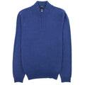 Hugo Boss Barlo Quarter Zip Lambswool Jumper Blue