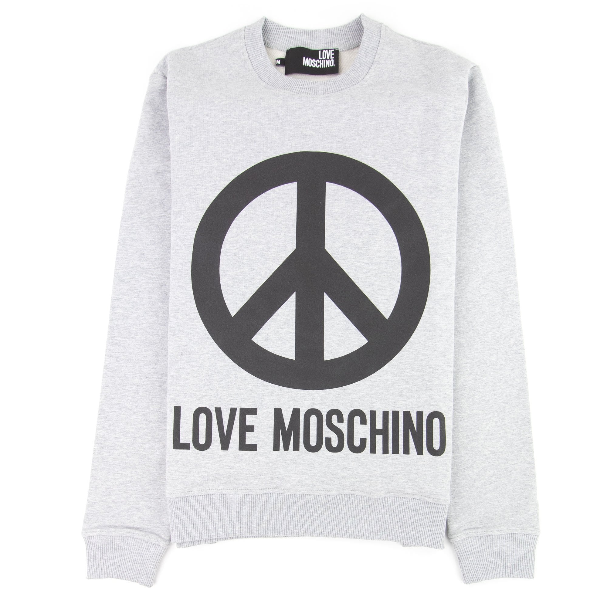 Love Moschino Grey Peace Sign Jumper