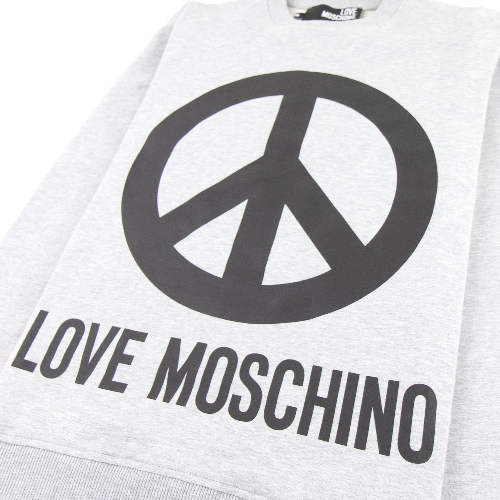 Love Moschino Grey Peace Sign Jumper