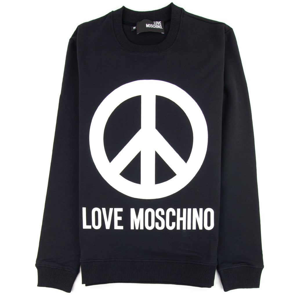 Love Moschino Black Peace Sign Jumper