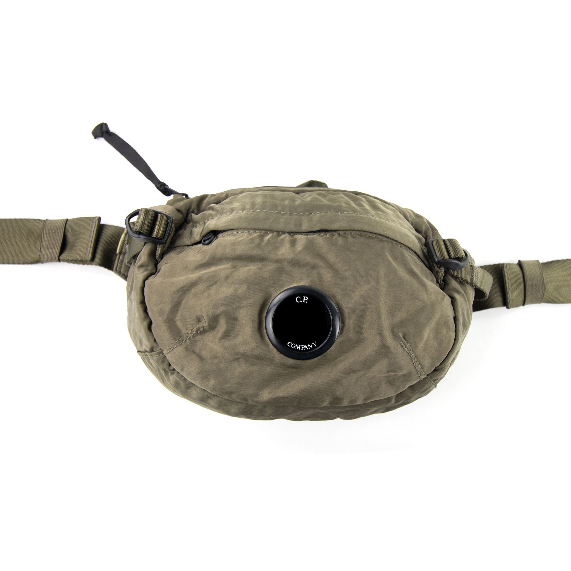 CP Company Garment Dyed Nylon Sateen Lens Waist Bag Dusty Olive 661