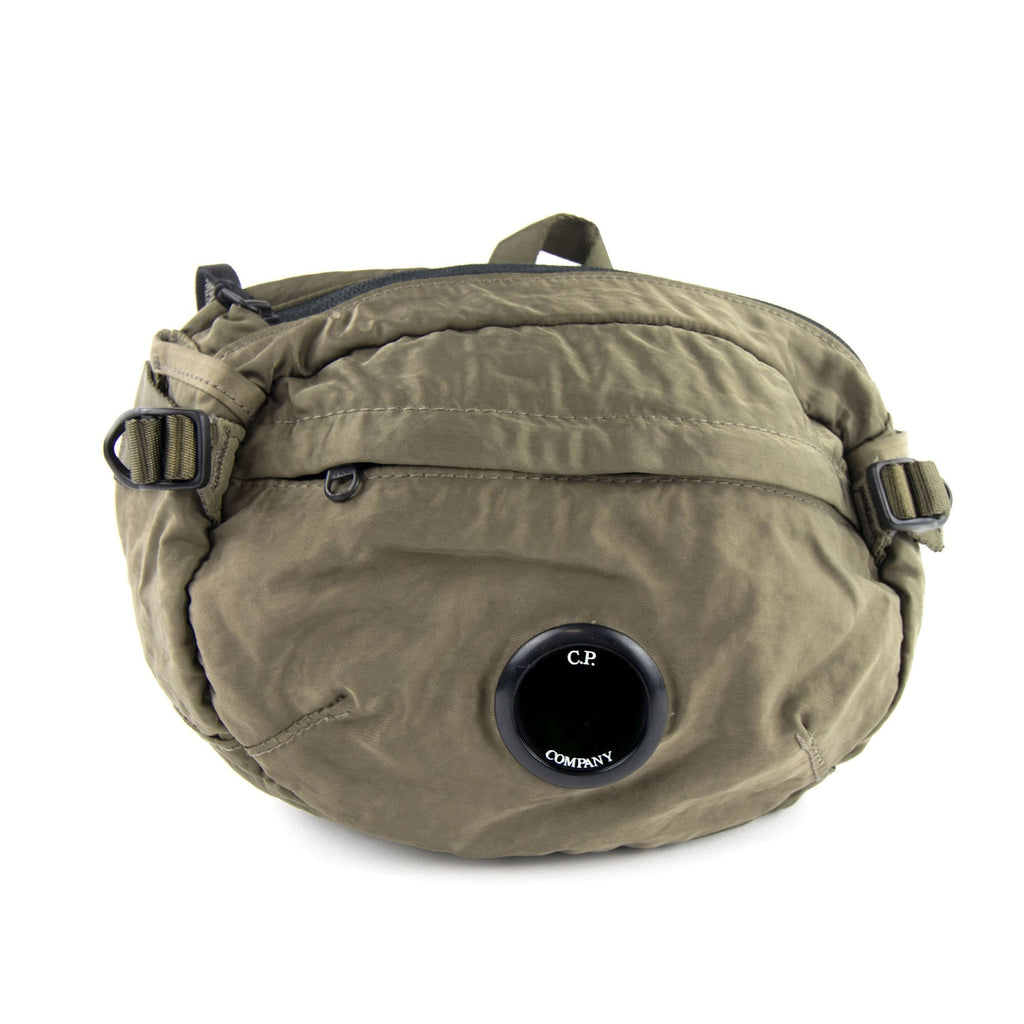 CP Company Garment Dyed Nylon Sateen Lens Waist Bag Dusty Olive 661
