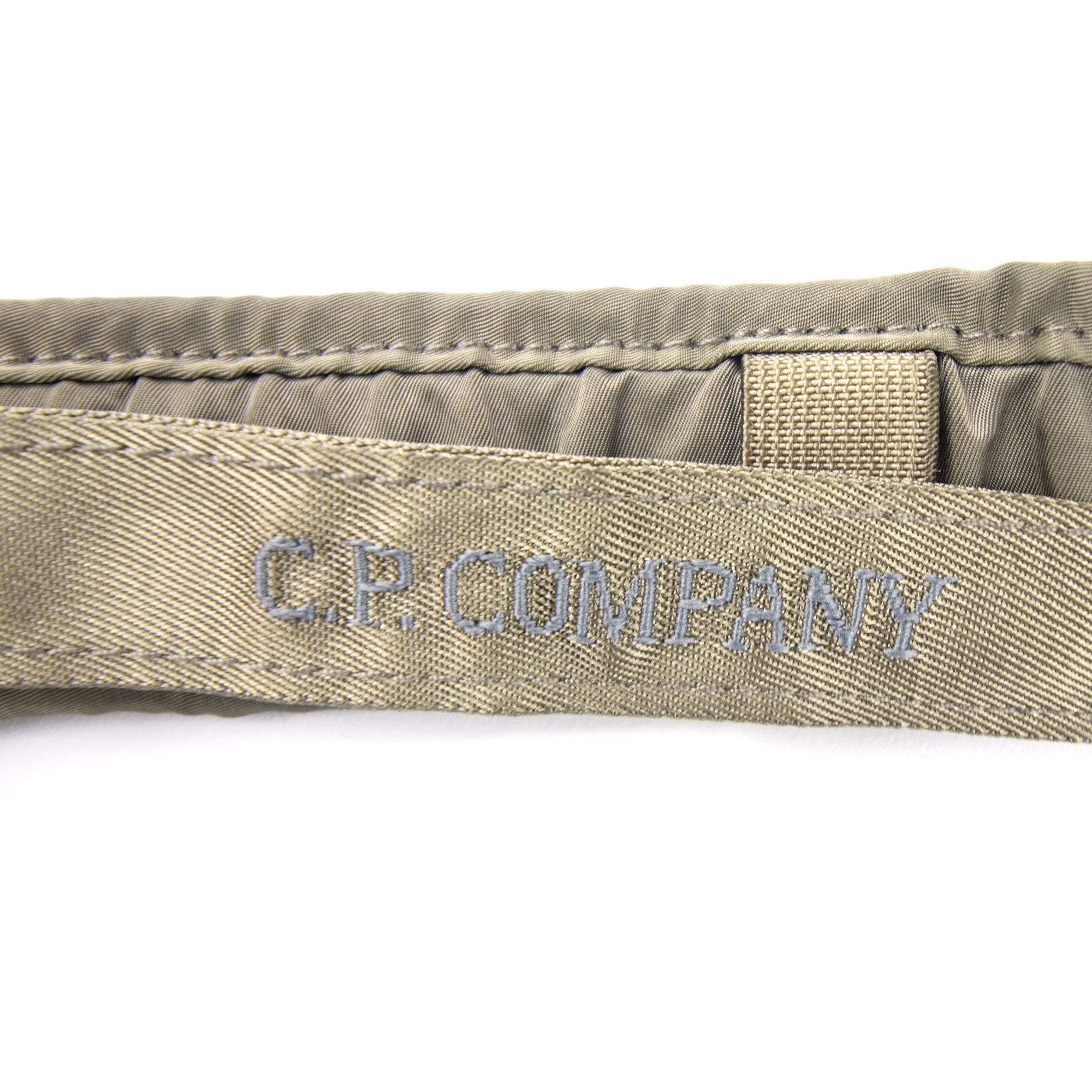 Cp Company Garment Dyed Textured Tape Pouch Belt Dusty Olive 661