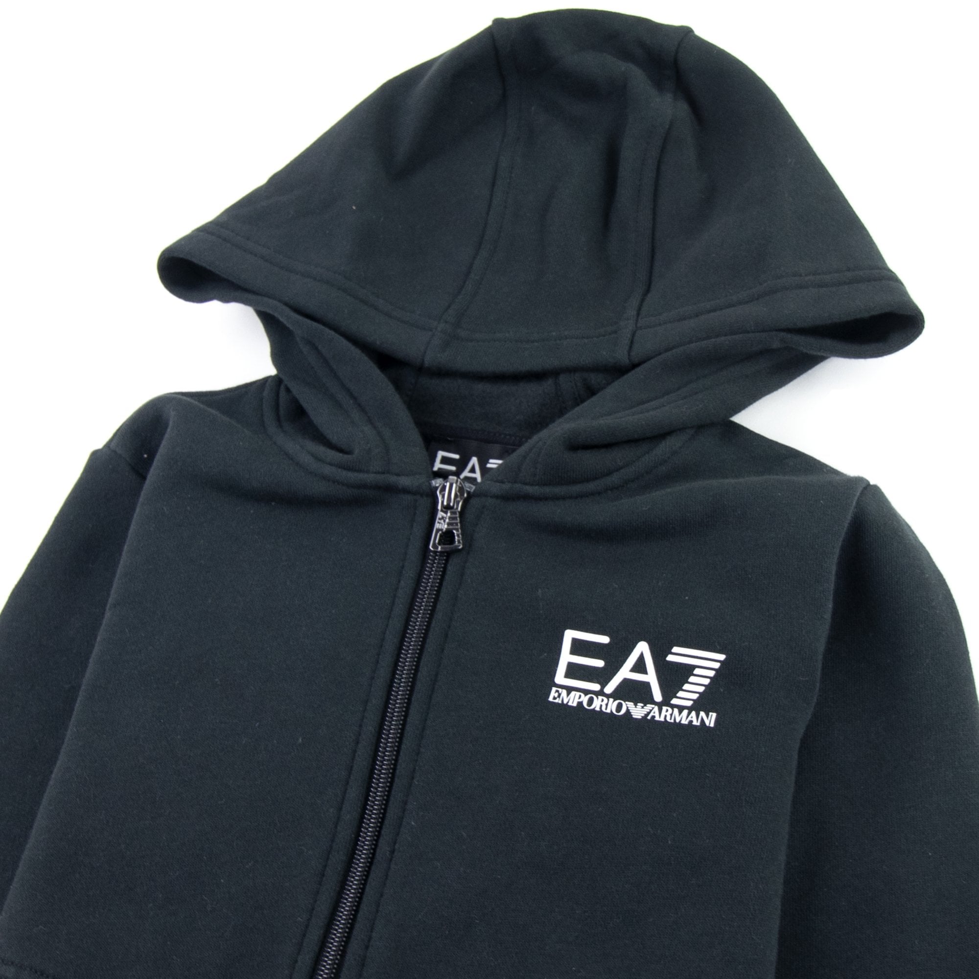 EA7 Junior Hooded Sweatshirt Black