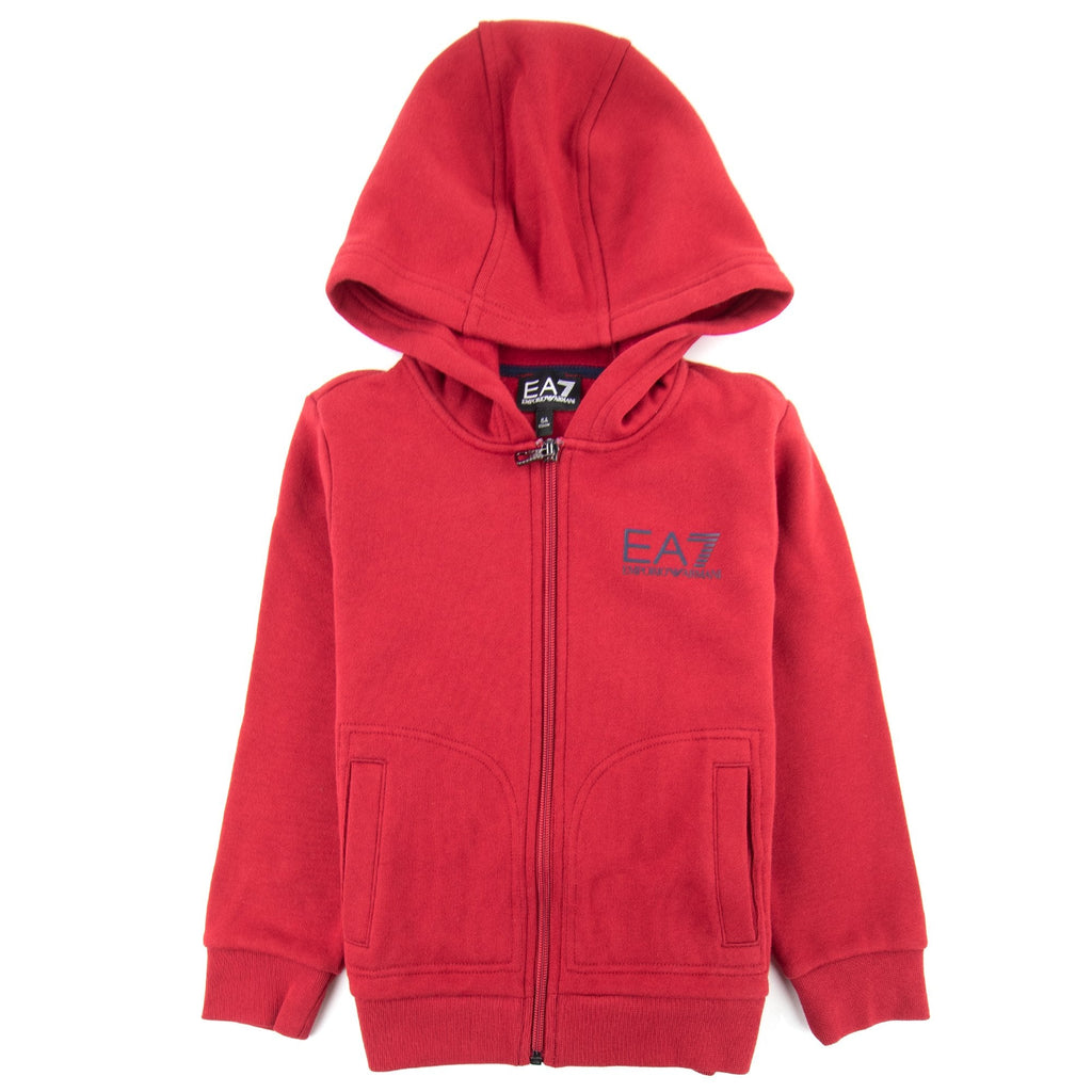 EA7 Junior Hooded Sweatshirt Chilli Pepper