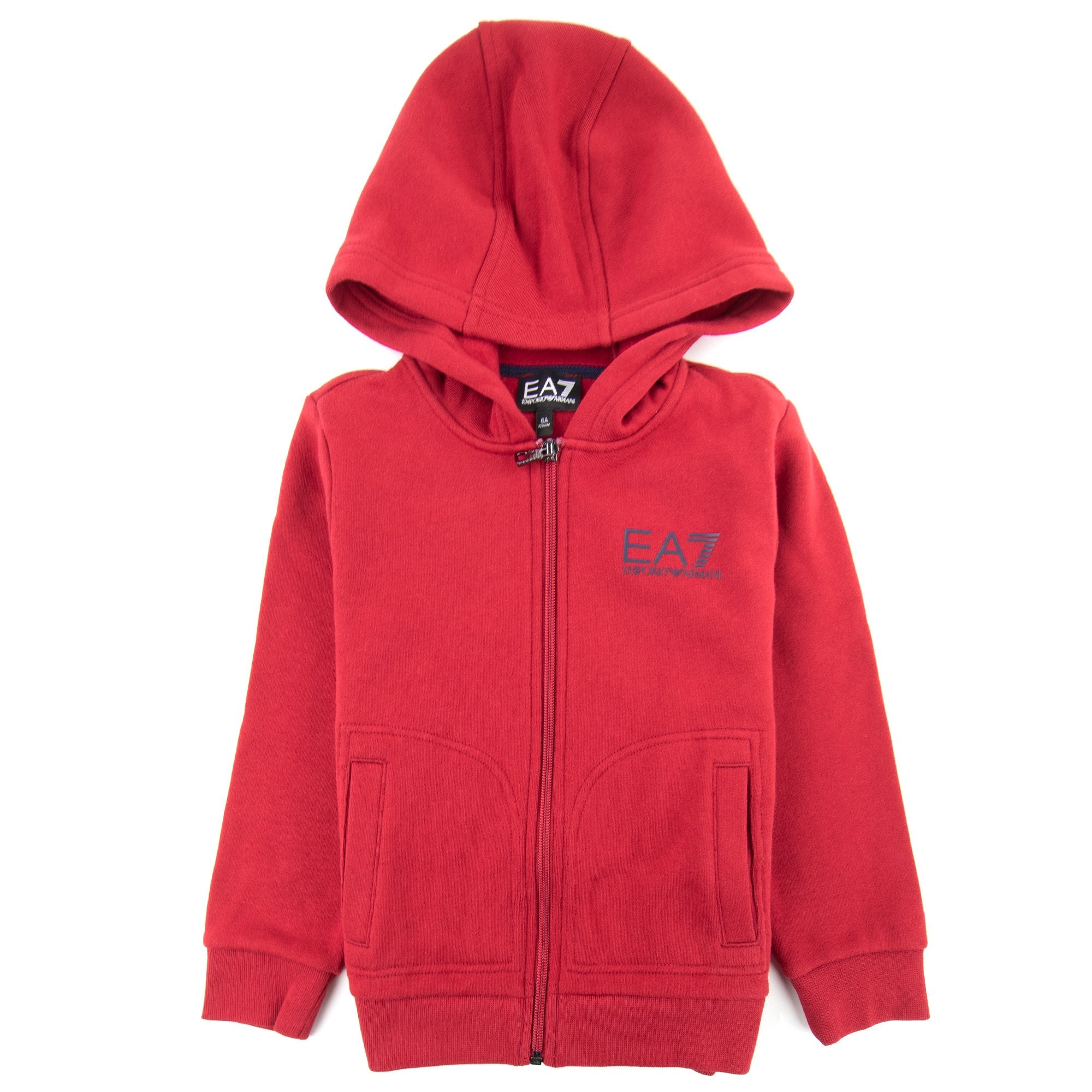 EA7 Junior Hooded Sweatshirt Chilli Pepper