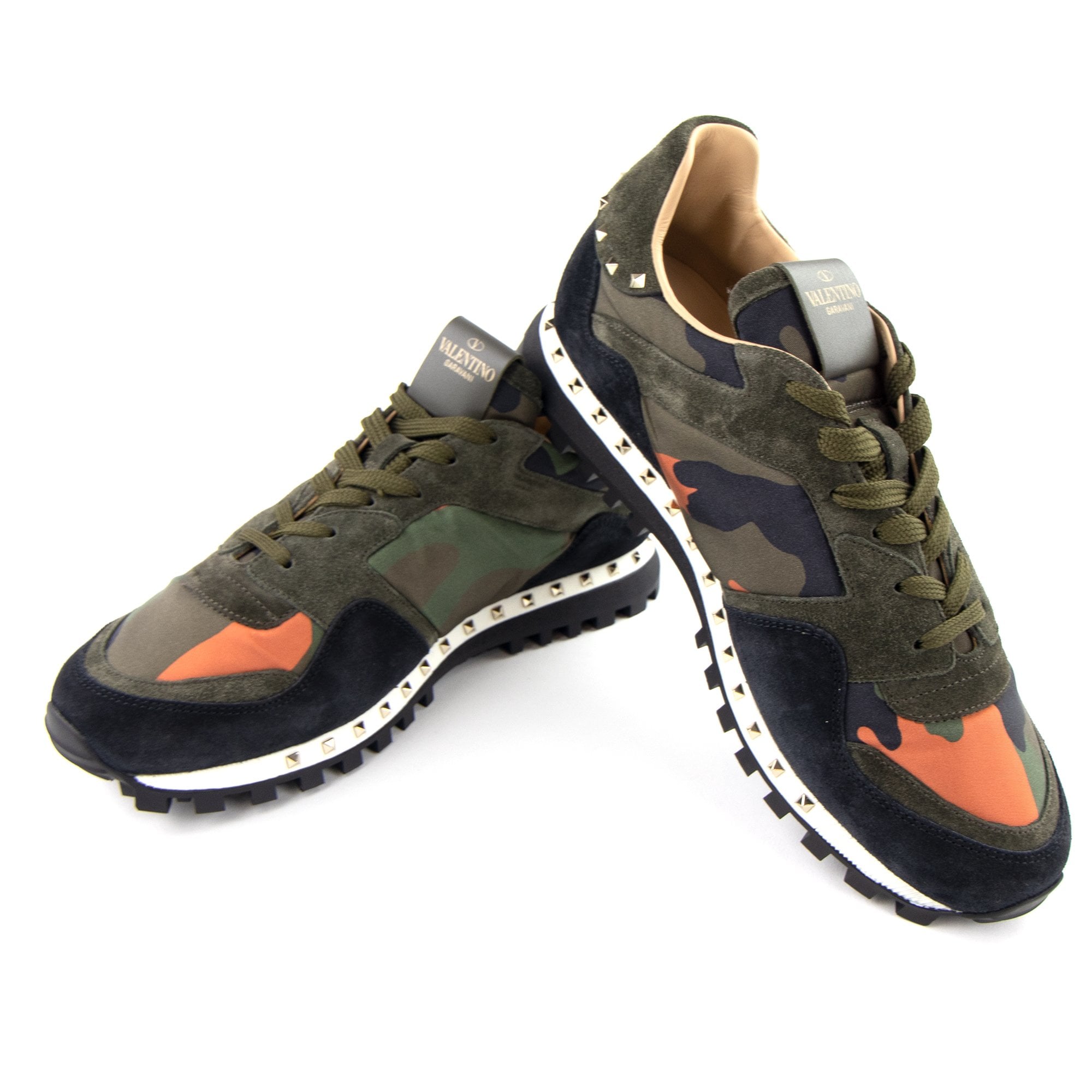 Valentino Studded Sole Rock Runner Trainer Camo