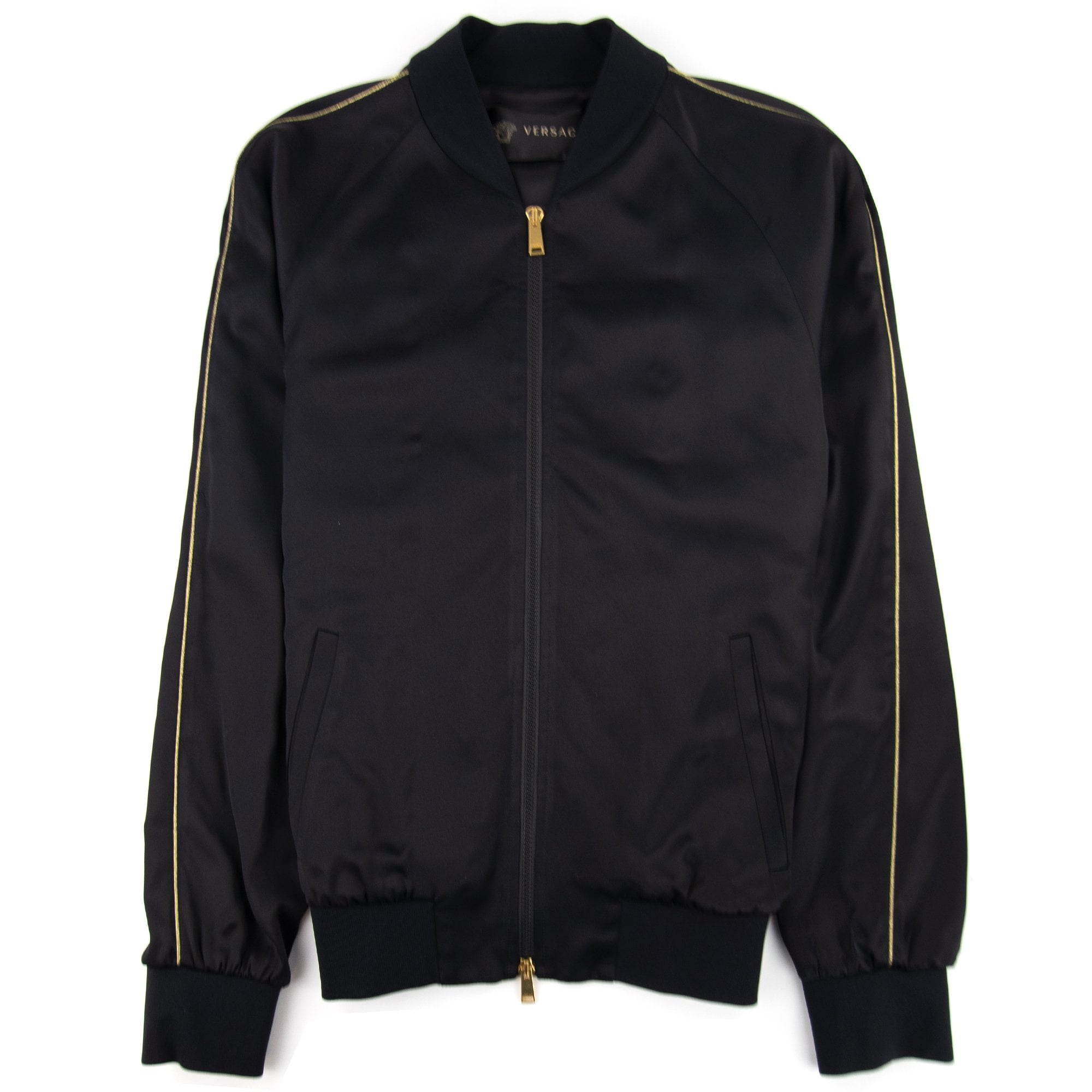 Versace Medusa-Embellished Bomber Jacket Black