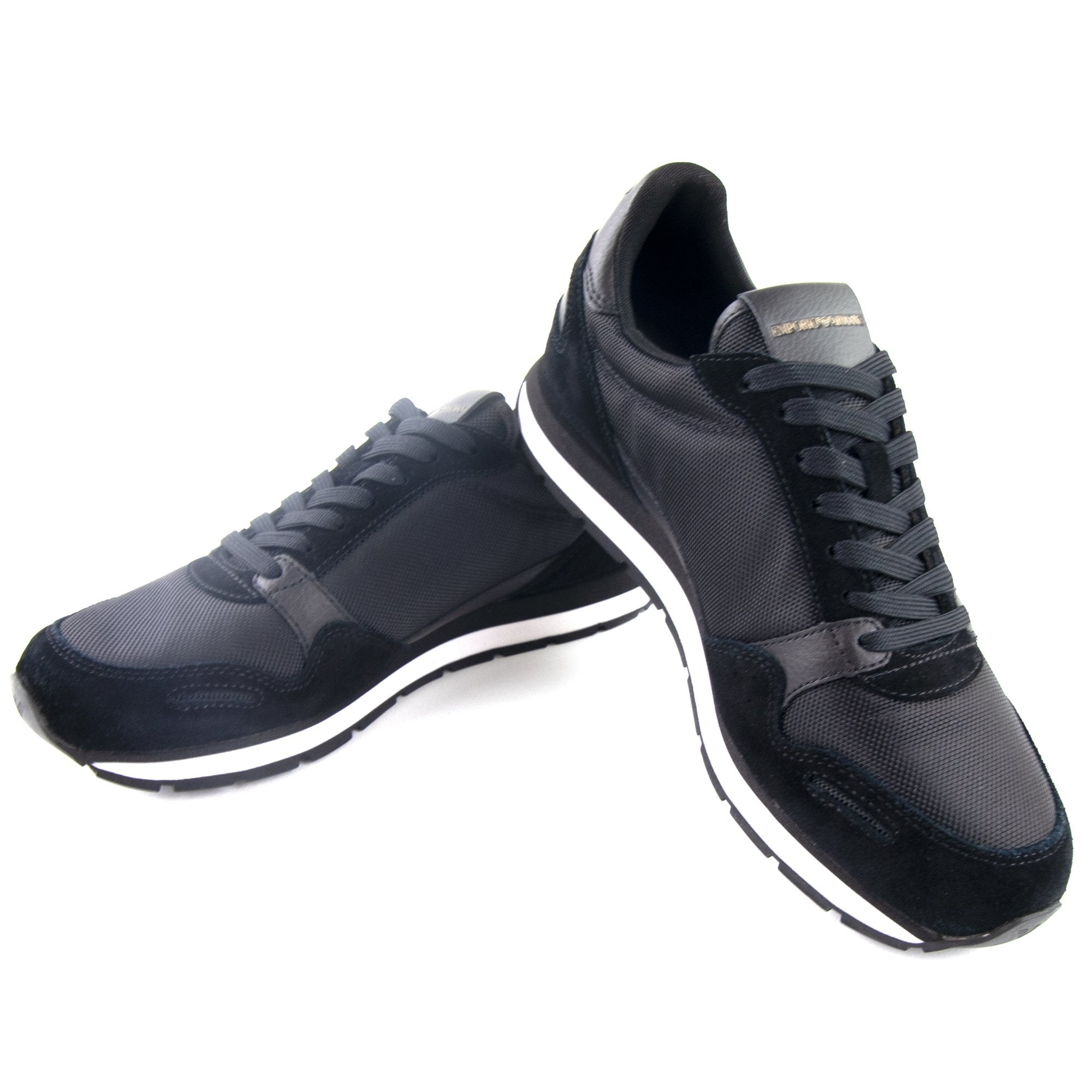 Emporio Armani Eagle Logo Running Trainer Black