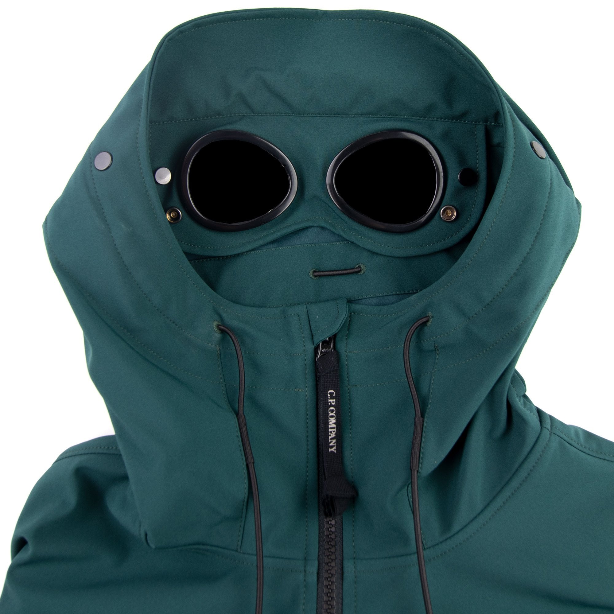 Cp Company Soft Shell Goggle Jacket Green 676