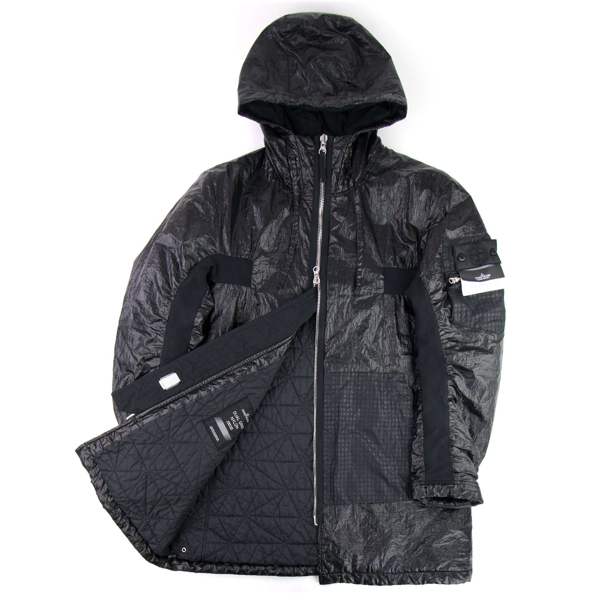Stone Island Shadow Project 40203 Dual Grid Contour Parka Black