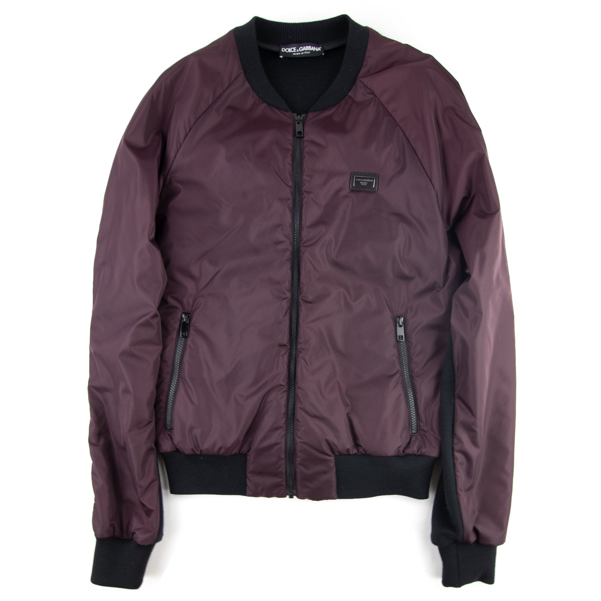 Dolce & Gabbana Classic Bomber Jacket Burgundy