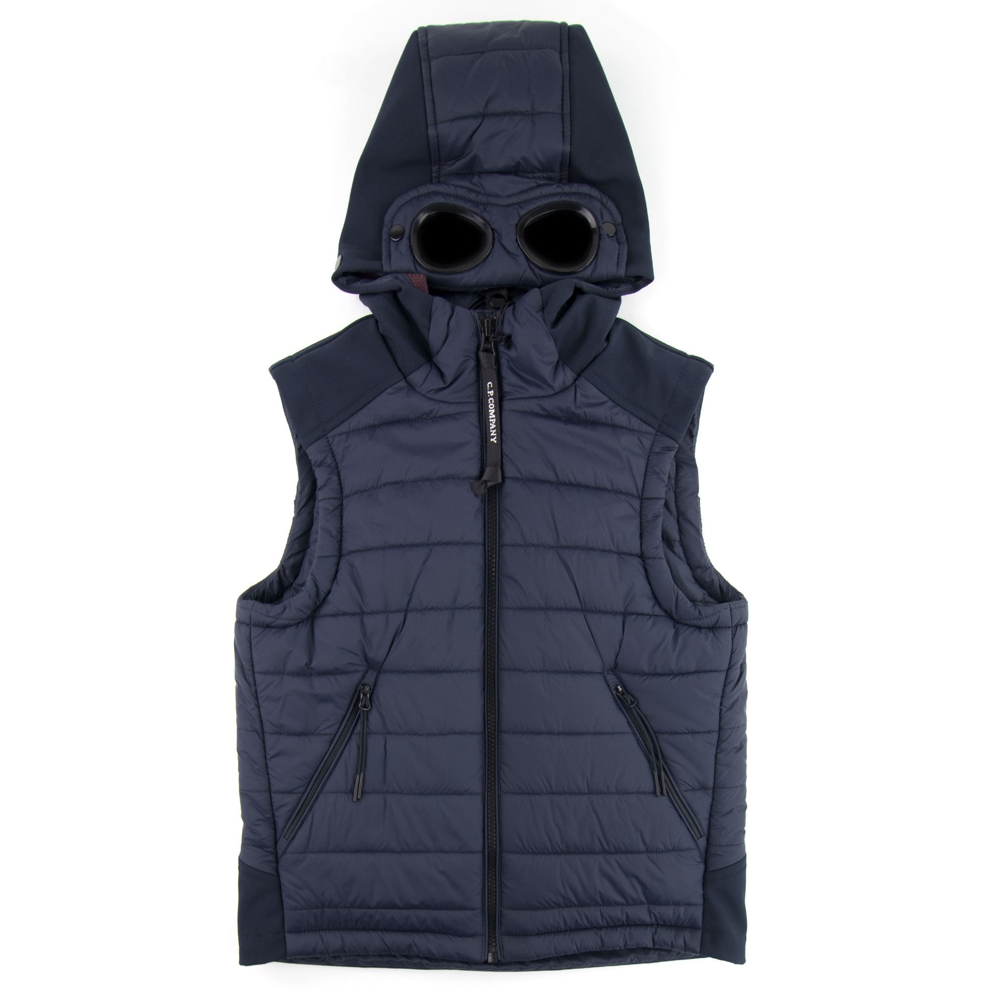C.P. Company Undersixteen Down Shell Goggle Gilet Navy 888