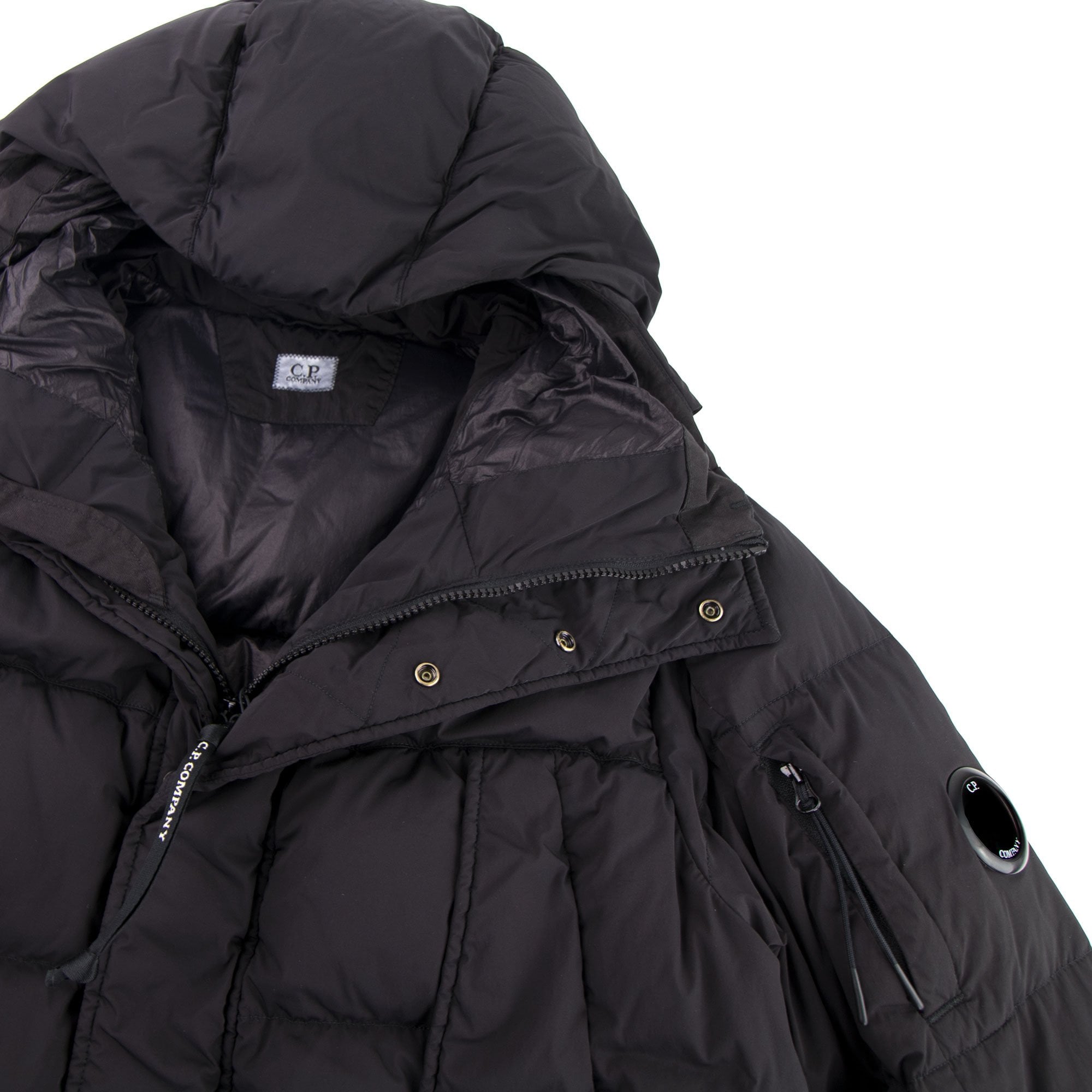 C.P. Company Nycra Full Length Puffer Jacket Black 999