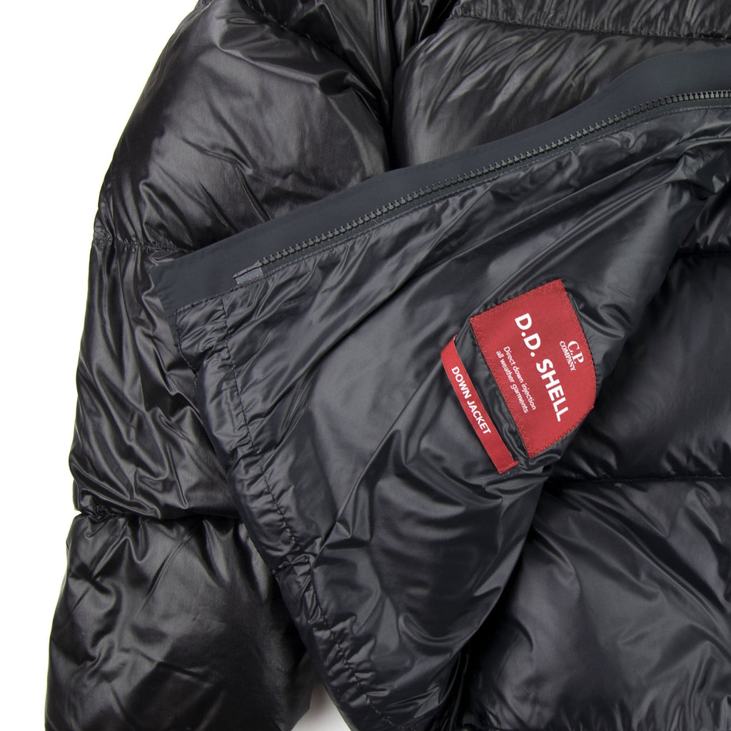 C.P. Company D.D. Shell Mixed Panel Puffer Jacket Black 999