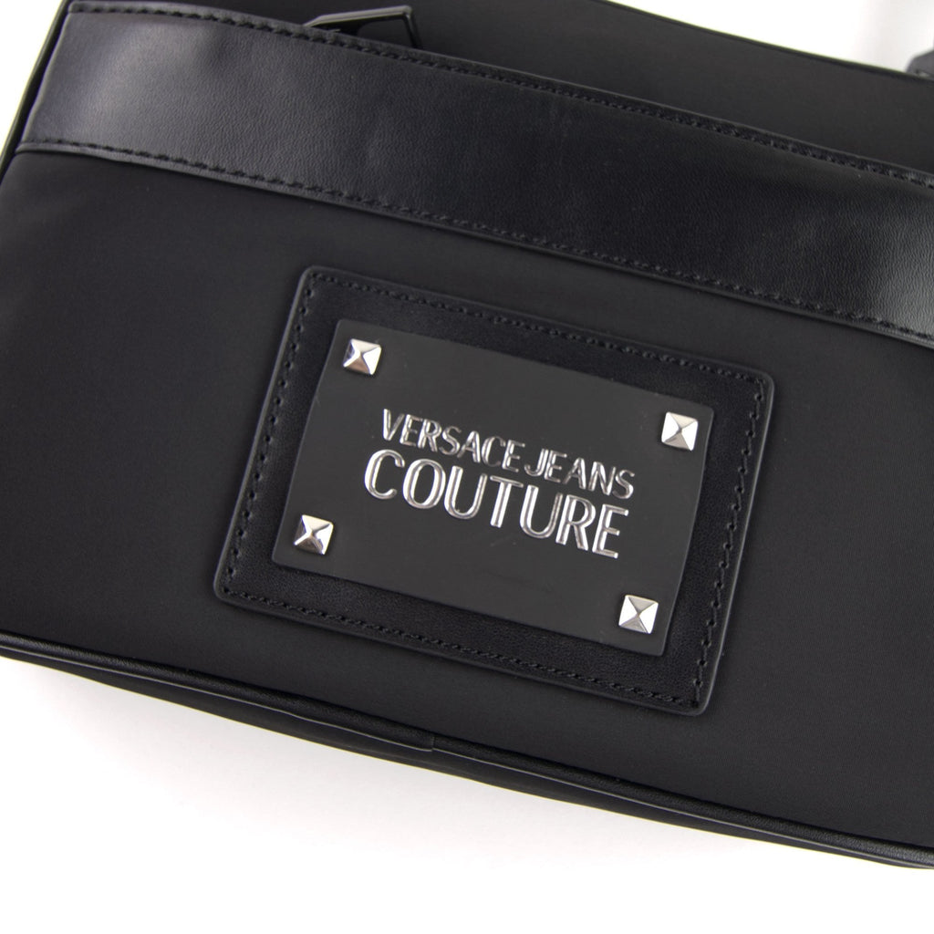 Versace Jeans Couture Motif Logo Crossbody Bag Black