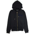 Versace Jeans Couture Flocked Logo Zip Up Hoodie Black