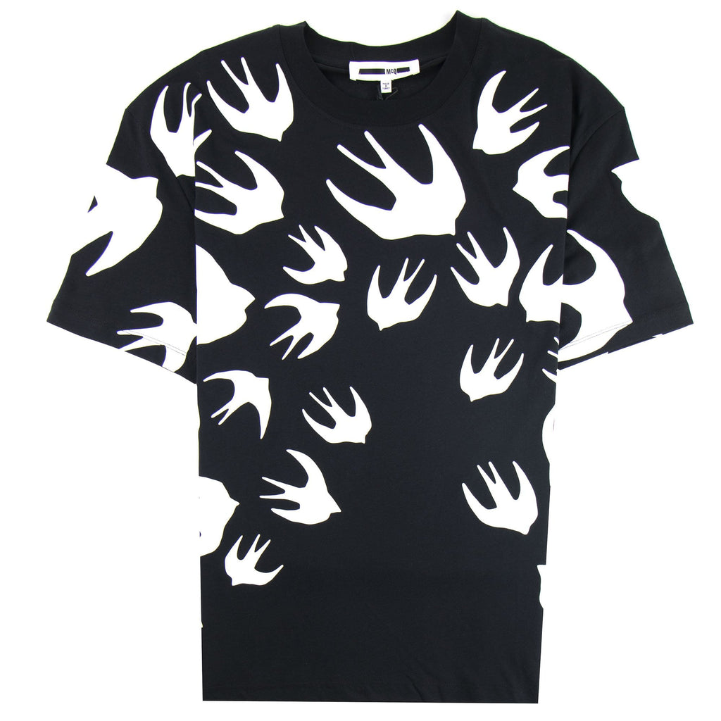 MCQ By Alexander McQueen Signature Swallow T-shirt Black 1000