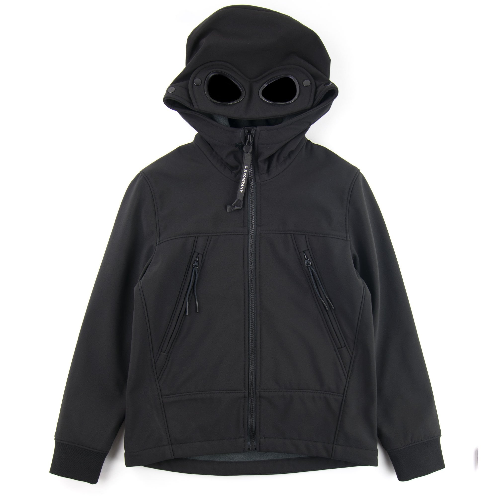 Cp Company Undersixteen Shell Goggle Hood Jacket Black 999