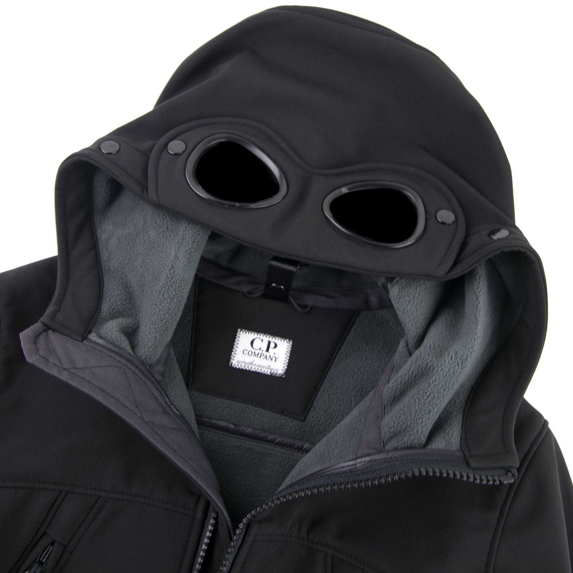 Cp Company Undersixteen Shell Goggle Hood Jacket Black 999 – Onu