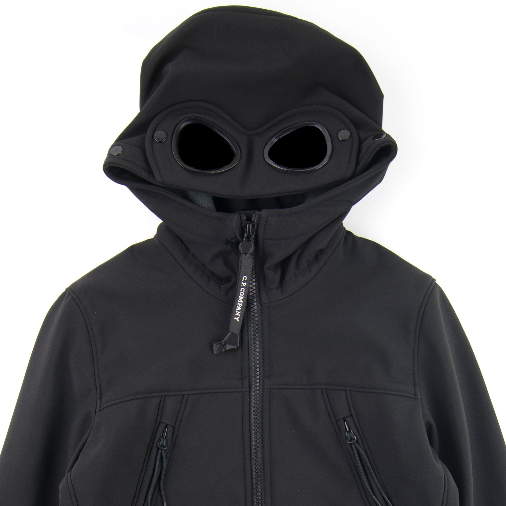 Cp Company Undersixteen Shell Goggle Hood Jacket Black 999 – Onu
