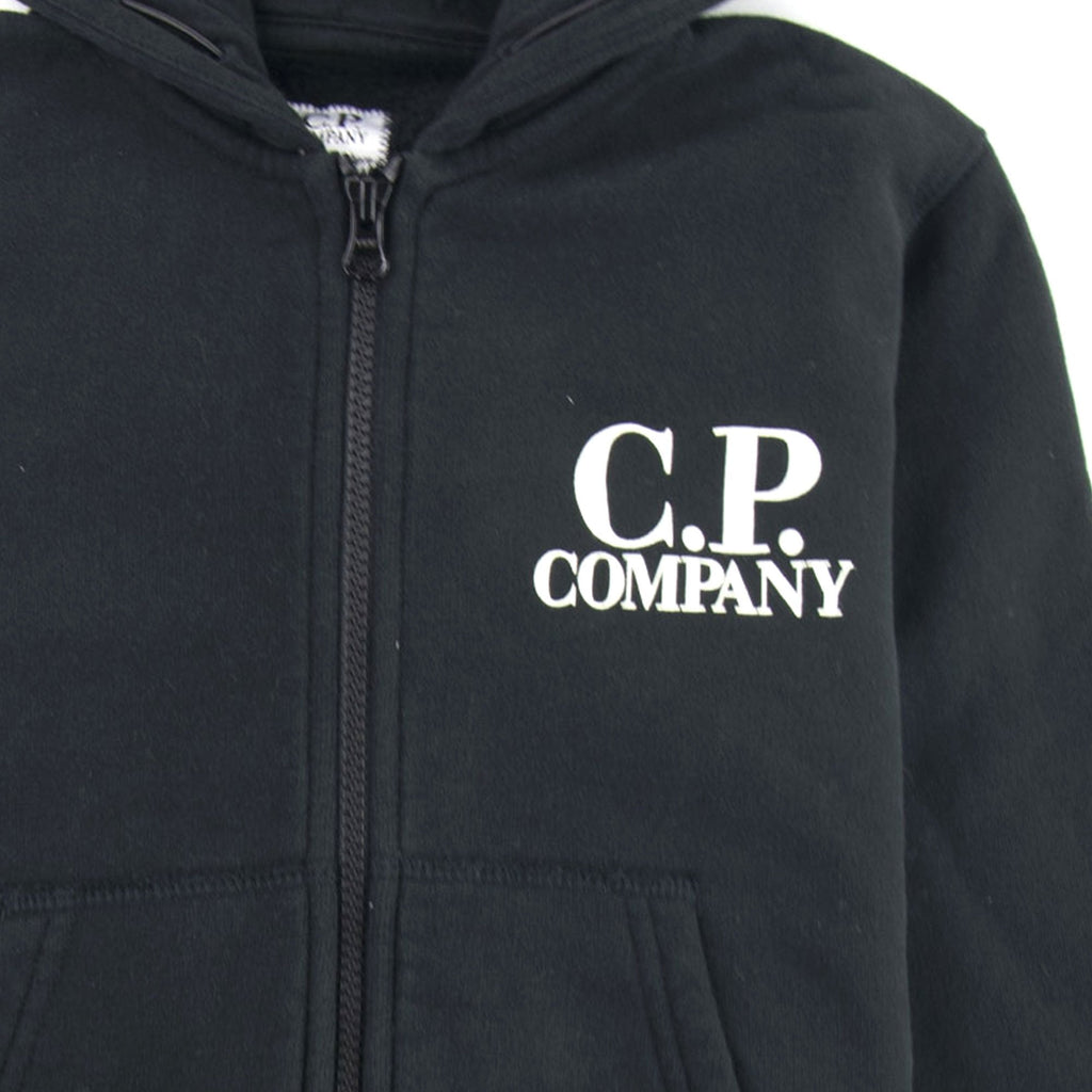 Cp Company Undersixteen Basic Fleece Goggle Hooded Sweatshirt Black 999