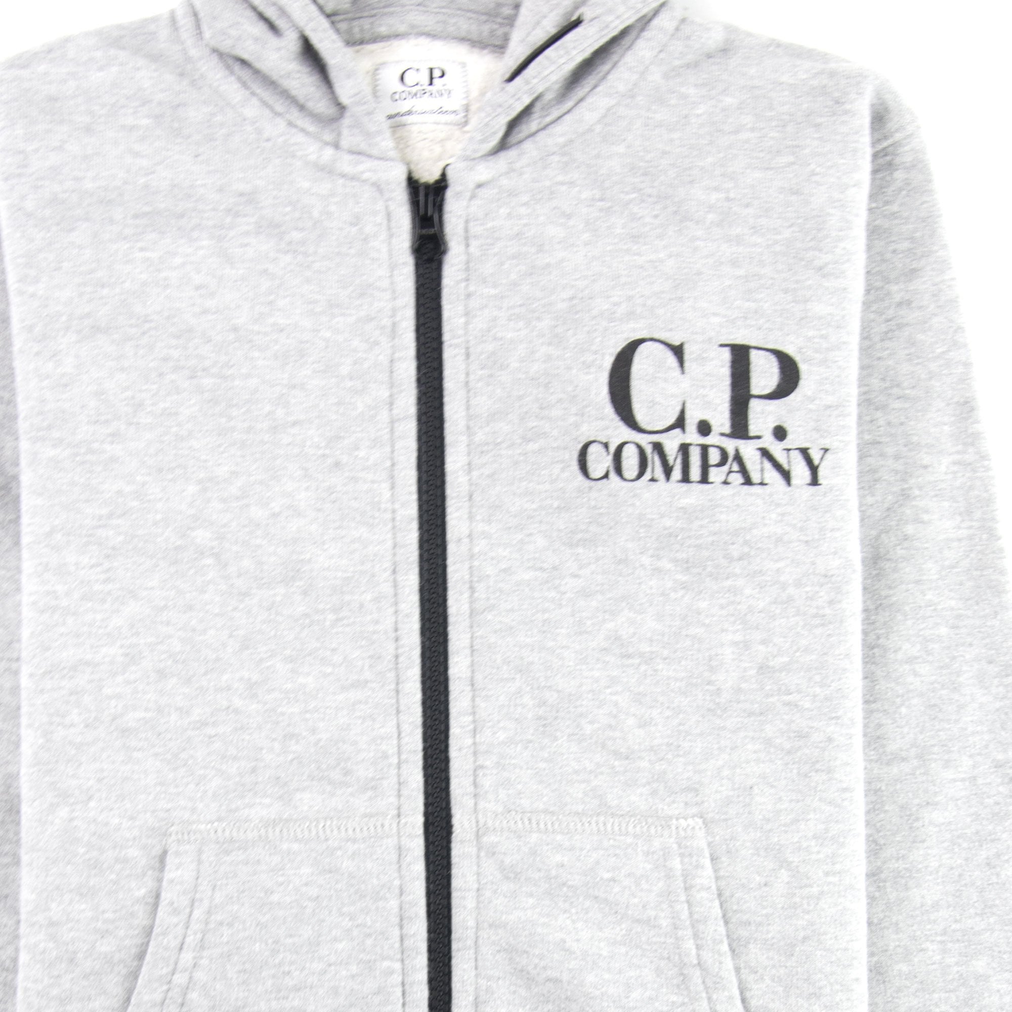 Cp Company Undersixteen Basic Fleece Goggle Hooded Sweatshirt Grey M93