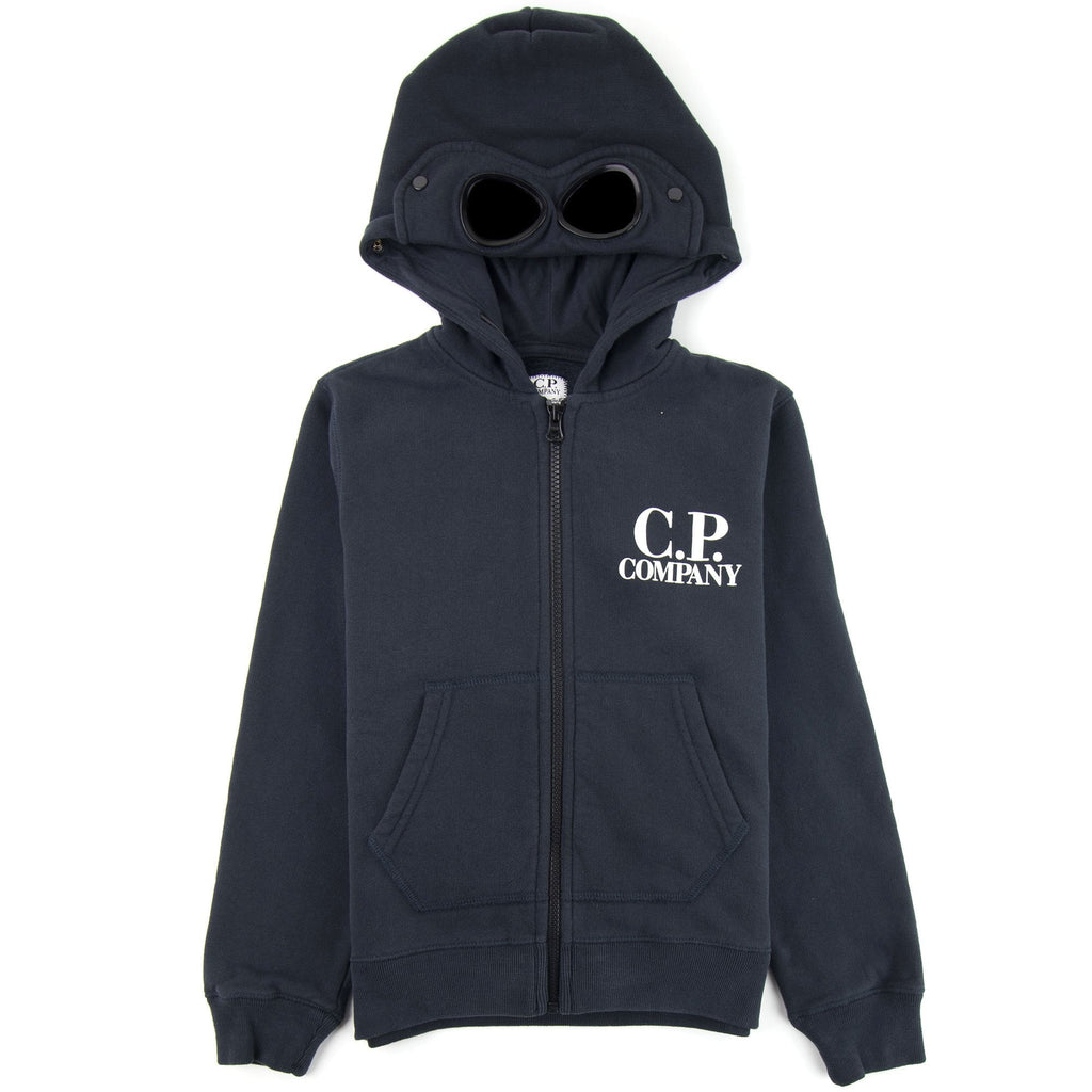 Cp Company Undersixteen Basic Fleece Goggle Hooded Sweatshirt Navy 888