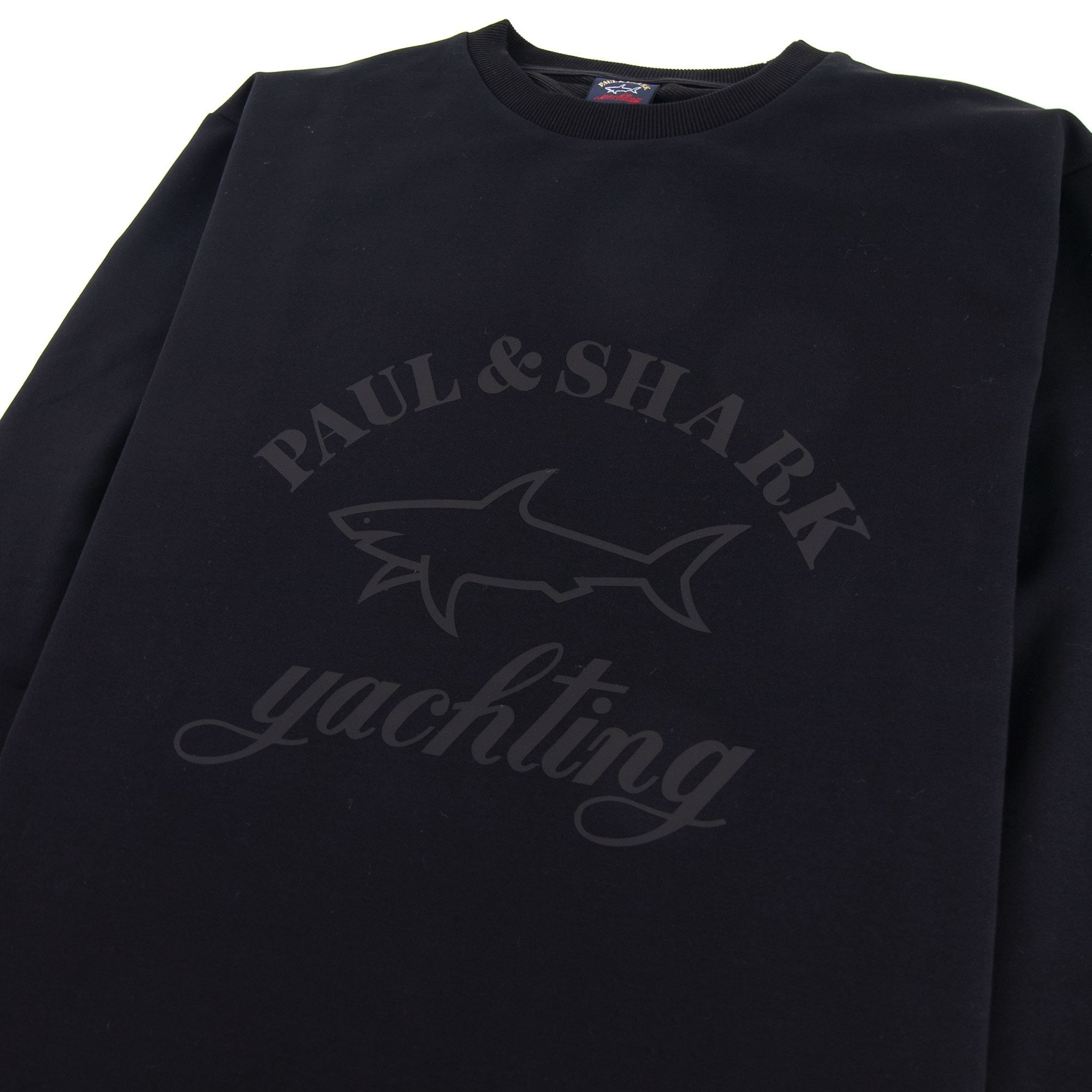 Paul And Shark Tonal Yachting Logo Sweatshirt Black
