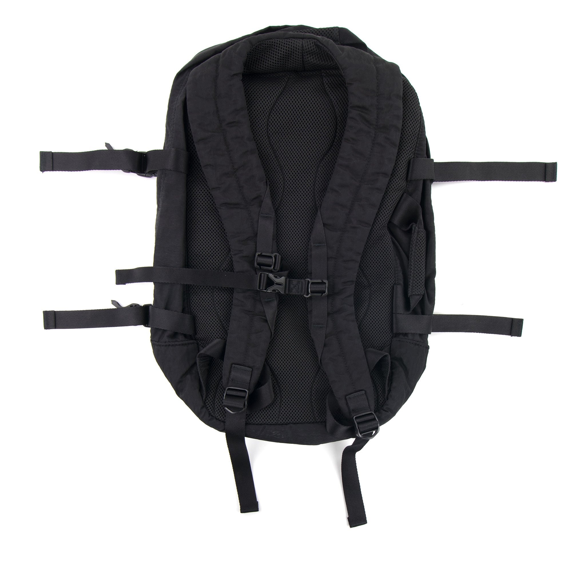 CP Company Garment Dyed Nylon Sateen Travel Backpack Black 999