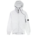 CP Company Diagonal Raised Fleece Double Zip Lens Hoodie Grey M93