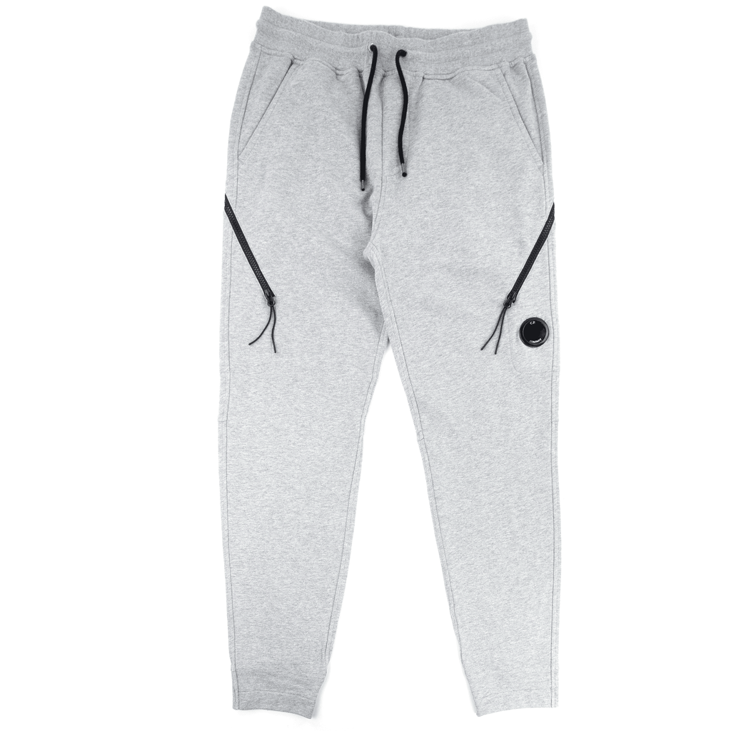 CP Company Diagonal Raised Fleece Double Zip Lens Sweatpants Grey M93