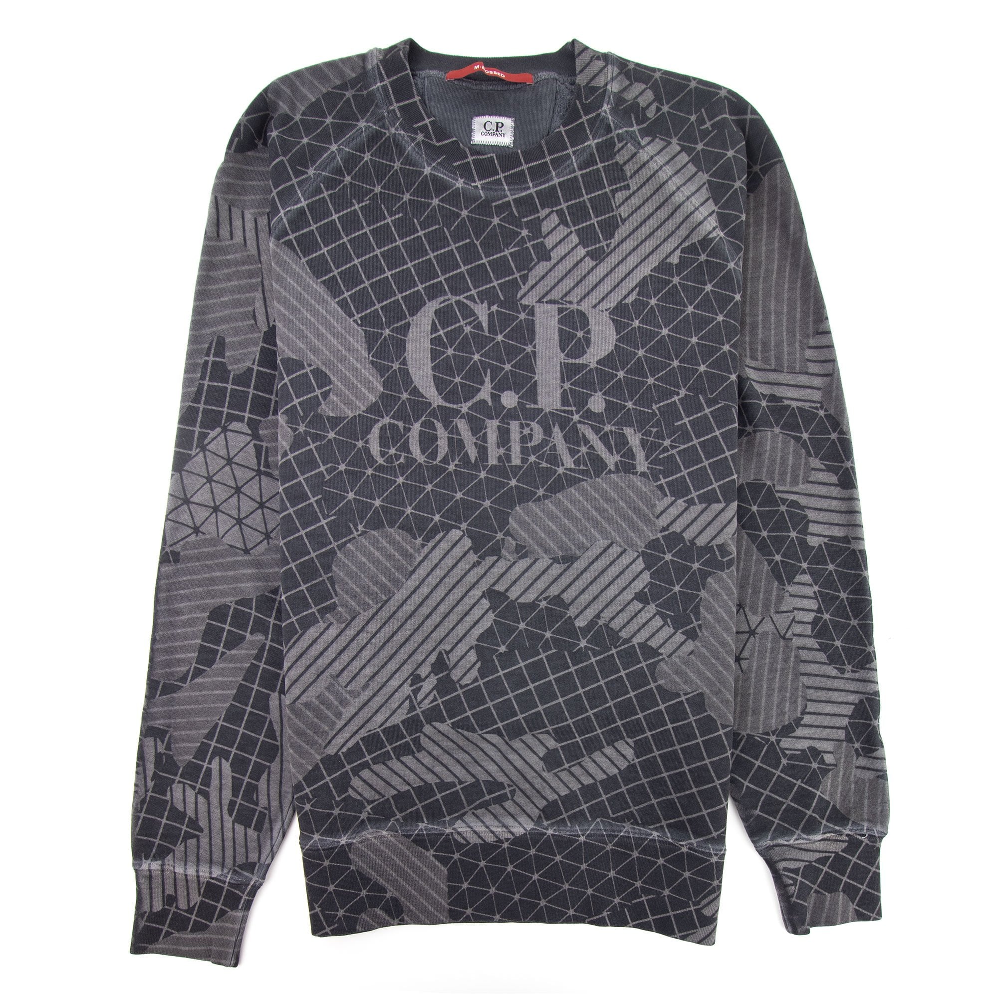 CP Company Lasered Fleece Woodland Camo Sweatshirt Ebony 979