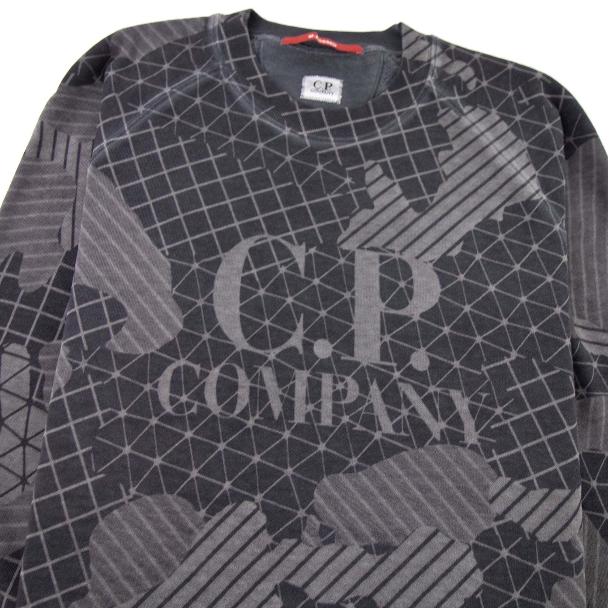 CP Company Lasered Fleece Woodland Camo Sweatshirt Ebony 979