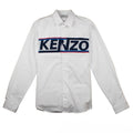 Kenzo Knitted Logo Long Sleeve Shirt White