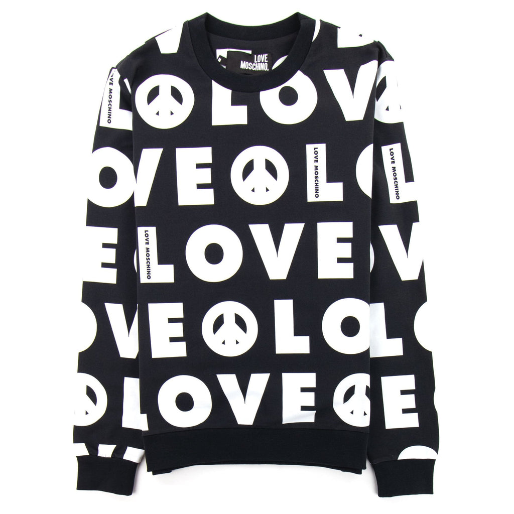 Love Moschino All Over Logo Jumper Black