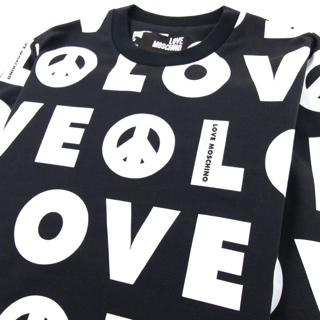 Love Moschino All Over Logo Jumper Black