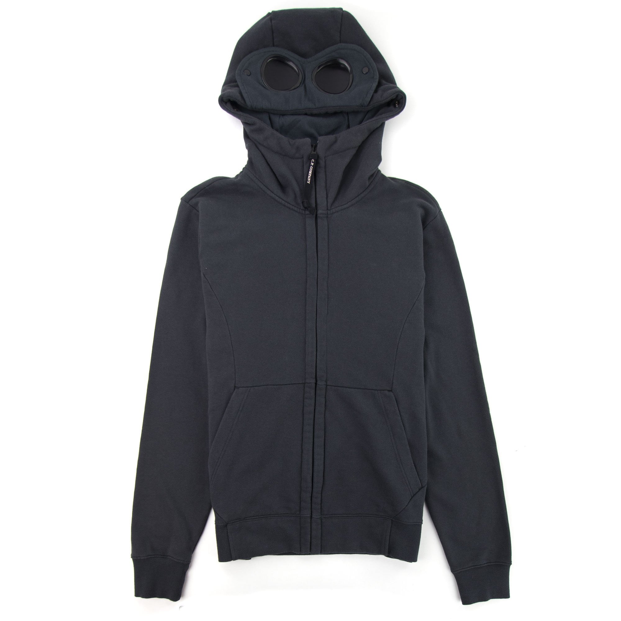 C.P. Company Goggle Hooded Zip Up Sweatshirt Grey
