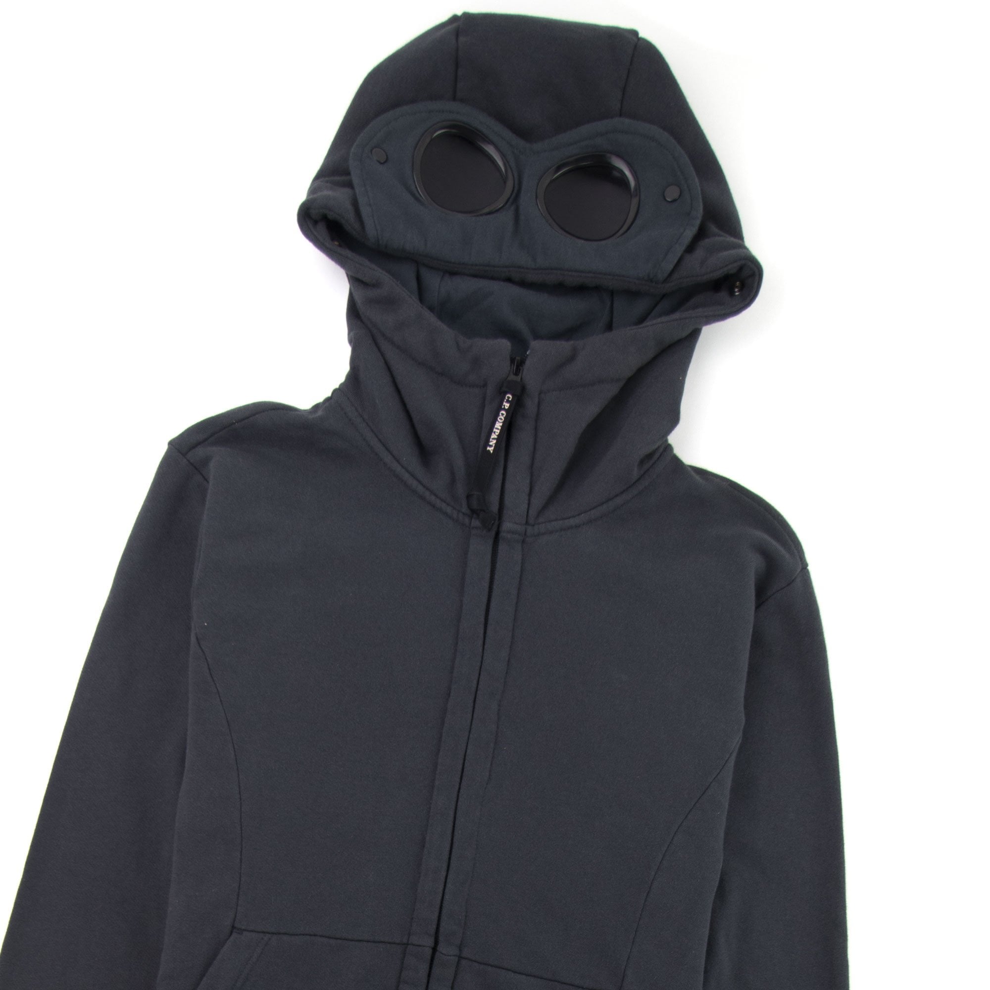 C.P. Company Goggle Hooded Zip Up Sweatshirt Grey