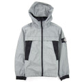 Stone Island Junior Plated Reflective Hooded Jacket Black V0029