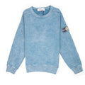 Stone Island Junior 60939 Frost Finish Crewneck Sweatshirt Blue