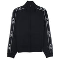 Valentino VLTN Viscose Zip Up Sweatshirt Black