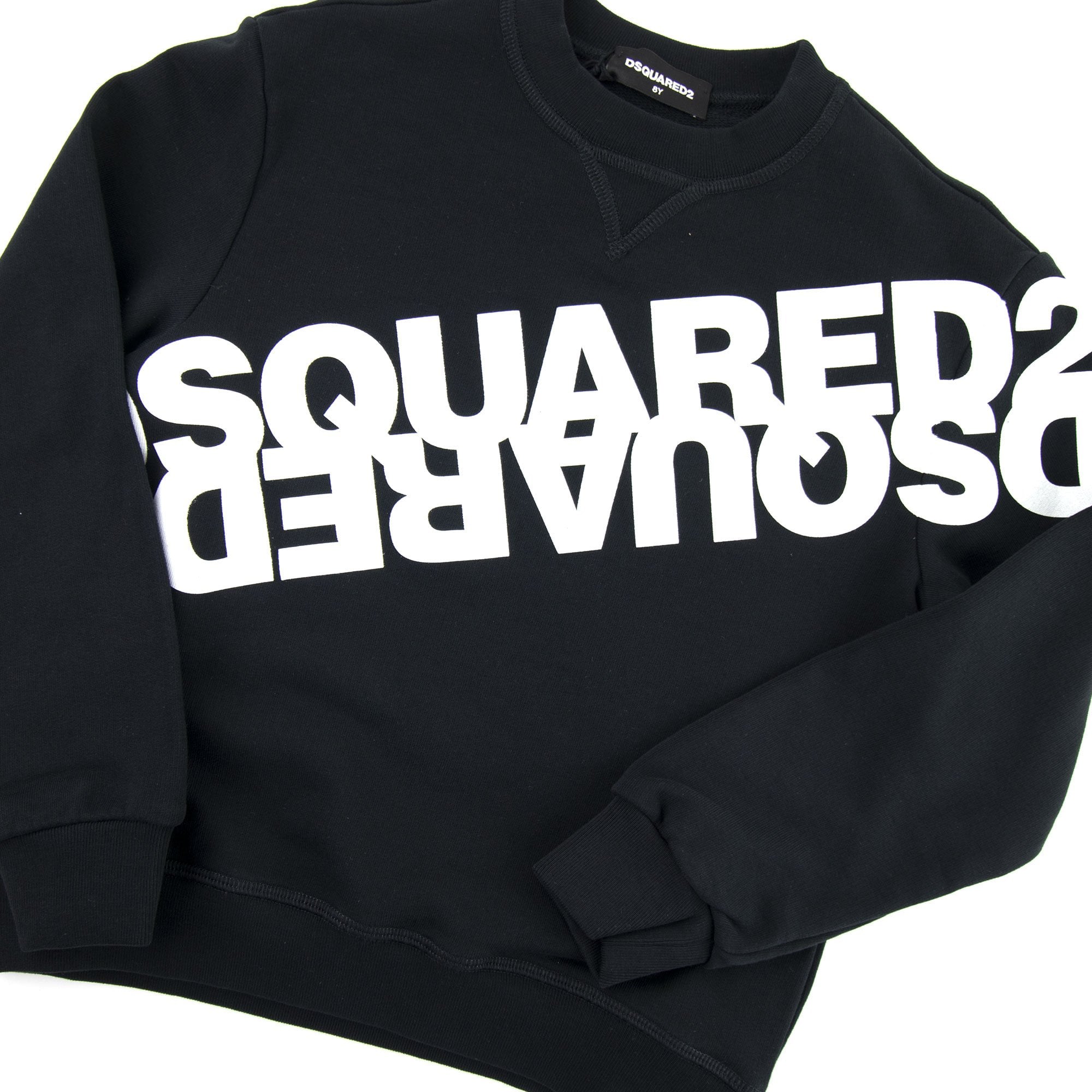 Dsquared2 Kids Mirrored Logo Crewneck Sweatshirt Black