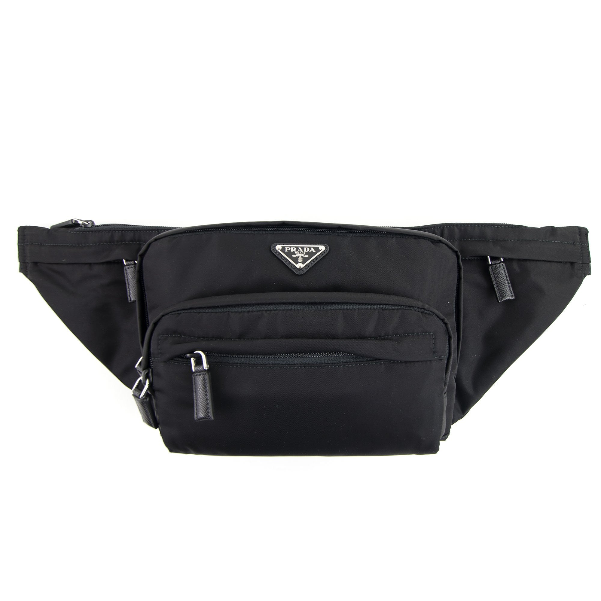 Prada Logo Technical Belt Bag Nero